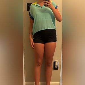 colorful see through blouse